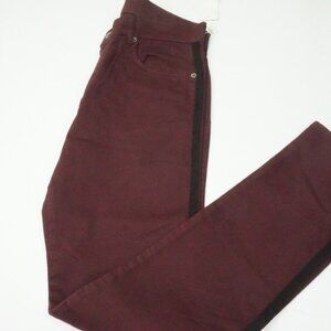 Eidos Denim Evening Metall Fancy Stampa PPT Red Jeans Sz 32 Brand New